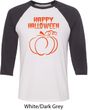 Happy Halloween with Pumpkin Sketch Raglan