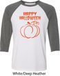 Happy Halloween with Pumpkin Sketch Raglan