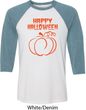 Happy Halloween with Pumpkin Sketch Raglan