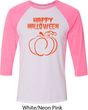 Happy Halloween with Pumpkin Sketch Raglan
