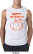 Happy Halloween with Pumpkin Sketch Sleeveless Shirt