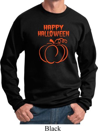 Happy Halloween with Pumpkin Sketch Sweatshirt
