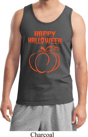 Happy Halloween with Pumpkin Sketch Tank Top