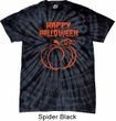 Happy Halloween with Pumpkin Sketch Tie Dye T-shirt