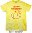 Happy Halloween with Pumpkin Sketch Tie Dye T-shirt