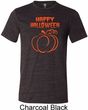 Happy Halloween with Pumpkin Sketch Tri Blend Tee