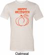Happy Halloween with Pumpkin Sketch Tri Blend Tee