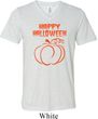 Happy Halloween with Pumpkin Sketch Tri Blend V-neck