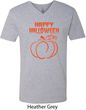 Happy Halloween with Pumpkin Sketch V-neck