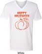 Happy Halloween with Pumpkin Sketch V-neck