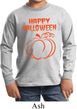 Happy Halloween with Pumpkin Sketch Youth Long Sleeve