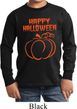 Happy Halloween with Pumpkin Sketch Youth Long Sleeve