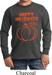 Happy Halloween with Pumpkin Sketch Youth Long Sleeve