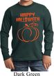Happy Halloween with Pumpkin Sketch Youth Long Sleeve