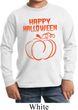 Happy Halloween with Pumpkin Sketch Youth Long Sleeve