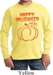 Happy Halloween with Pumpkin Sketch Youth Long Sleeve