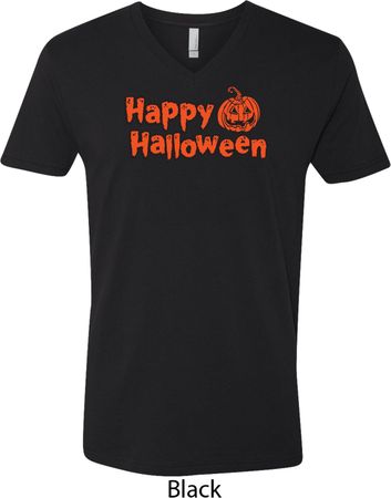Happy Halloween with Pumpkin V-neck