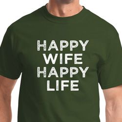 Happy Wife Happy Life Mens Funny Shirts