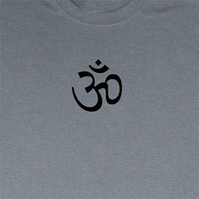 Happylife Om Symbol Charcoal Gray Adult Unisex T-shirt Tee Shirt