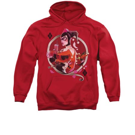 Harley Quinn Hoodie Q Red Sweatshirt Hoody