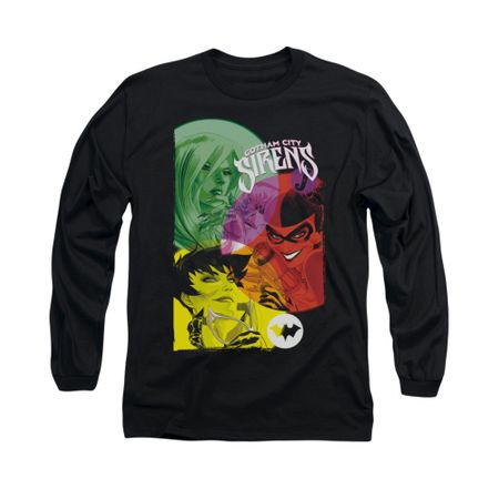 Harley Quinn Shirt Gotham Sirens Long Sleeve Black Tee T-Shirt