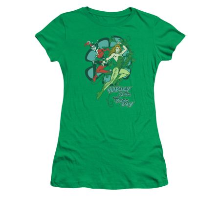 Harley Quinn Shirt Juniors Harley And Ivy Kelly Green T-Shirt