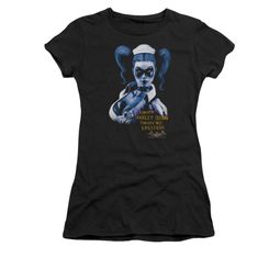 Harley Quinn Shirt Juniors Inmate Black T-Shirt Harley Quinn Shirt Juniors Inmate Black T-Shirt