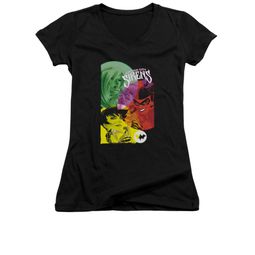 Harley Quinn Shirt Juniors V Neck Gotham Sirens Black T-Shirt Harley Quinn Shirt Juniors V Neck Gotham Sirens Black T-Shirt
