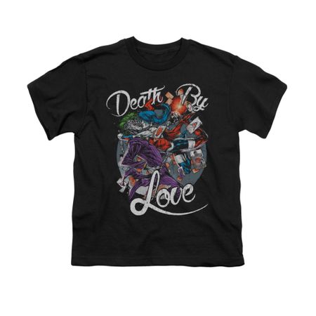 Harley Quinn Shirt Kids Death By Love Black T-Shirt