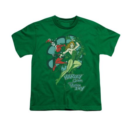Harley Quinn Shirt Kids Harley And Ivy Kelly Green T-Shirt