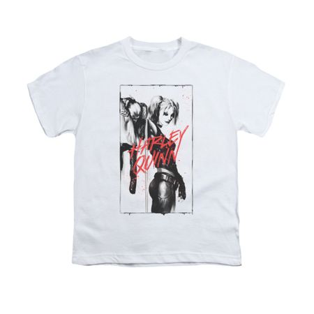 Harley Quinn Shirt Kids Inked White T-Shirt