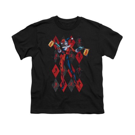 Harley Quinn Shirt Kids Pow Pow Black T-Shirt