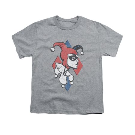 Harley Quinn Shirt Kids Profile Athletic Heather T-Shirt