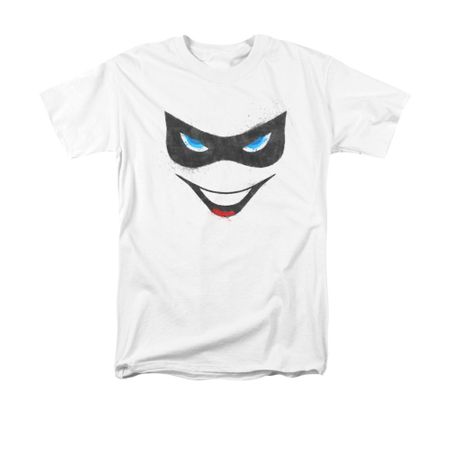 Harley Quinn Shirt Mask White T-Shirt