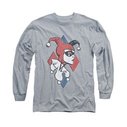 Harley Quinn Shirt Profile Long Sleeve Athletic Heather Tee T-Shirt