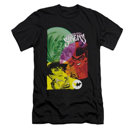 Harley Quinn Shirt Slim Fit Gotham Sirens Black T-Shirt