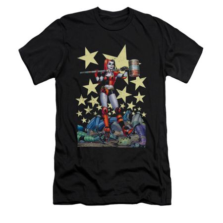 Harley Quinn Shirt Slim Fit Hammer Time Black T-Shirt
