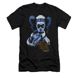 Harley Quinn Shirt Slim Fit Inmate Black T-Shirt Harley Quinn Shirt Slim Fit Inmate Black T-Shirt