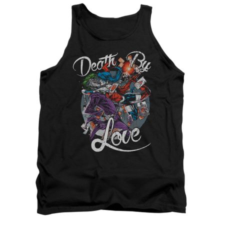 Harley Quinn Shirt Tank Top Death By Love Black Tanktop
