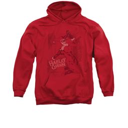 Harley Quinn Youth Hoodie Faded Sketch Red Kids Hoody