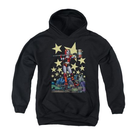 Harley Quinn Youth Hoodie Hammer Time Black Kids Hoody