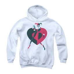 Harley Quinn Youth Hoodie Heart White Kids Hoody
