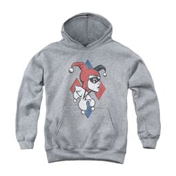 Harley Quinn Youth Hoodie Profile Athletic Heather Kids Hoody