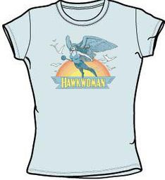 Hawkwoman T-shirt - DC Comics Light Blue Tee