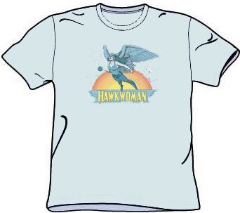 Hawkwoman T-shirt - Hawk woman Adult Light Blue Tee