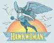 Hawkwoman T-shirt - Hawk woman Adult Light Blue Tee