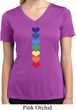 Heart Chakras Ladies Moisture Wicking V-neck Shirt