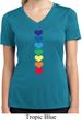 Heart Chakras Ladies Moisture Wicking V-neck Shirt