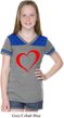 Heart Outline Girls Football Shirt