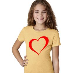 Heart Outline Girls Shirt Heart Outline Girls Shirt